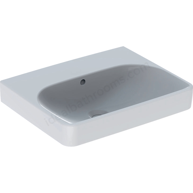 Geberit Smyle Square 55cm Washbasin 0 Tap Holes