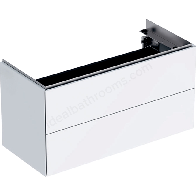 Geberit One Cabinet For 900mm Washbasin; With Two Drawers;White / High-Gloss Coated