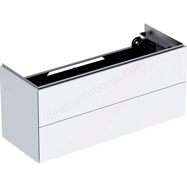 Geberit One Cabinet For 1050mm Washbasin; With Two Drawers; White / High-Gloss Coated