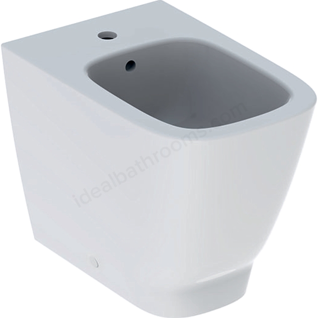 Geberit Smyle Square Floor-Standing Bidet; Back To Wall ;Semi Shrouded; 1 Tap