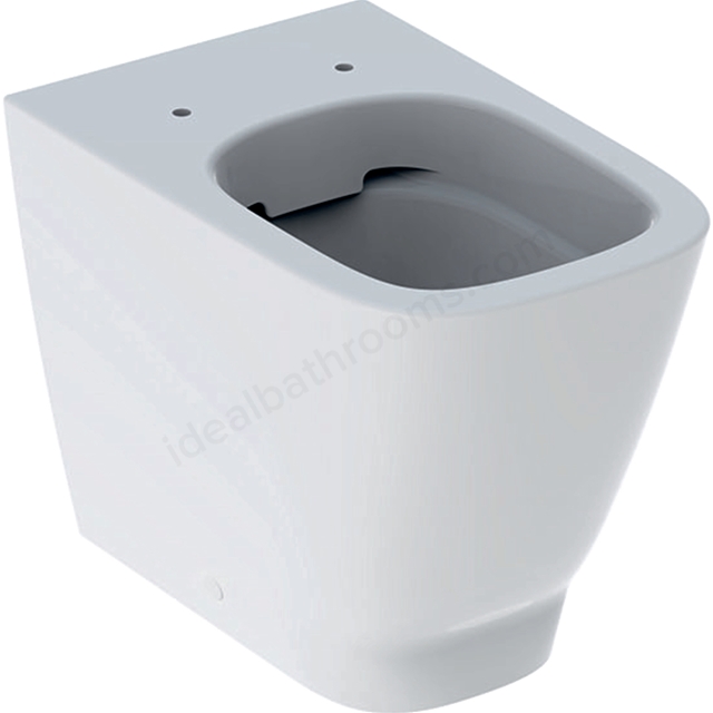 Geberit Smyle Square Back To Wall Toilet;Horizontal Outlet;Shrouded;Rimfree