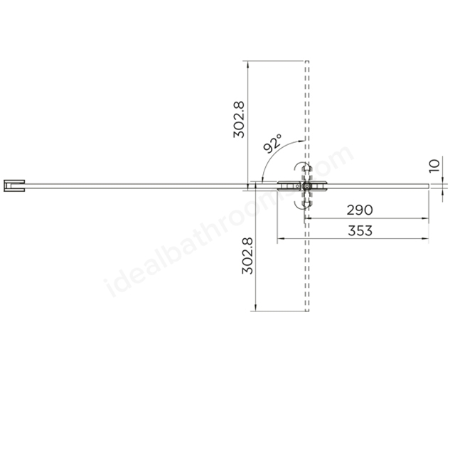 Aquadart 10mm Hinged Return Panel Clear/Copper