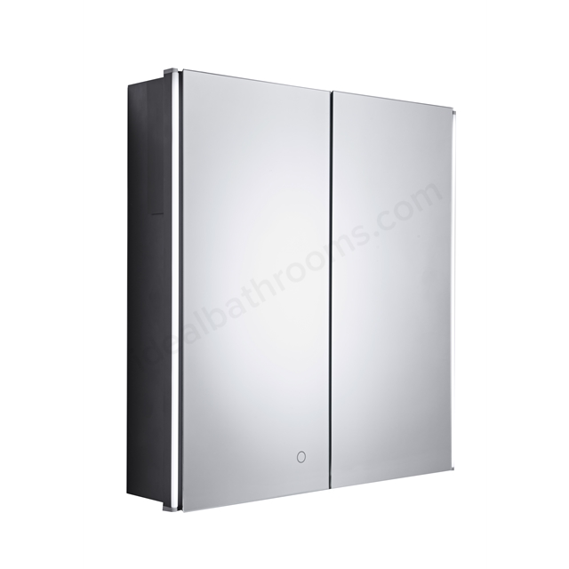 Tavistock Facade Double Door 600mm x 650mm Recess Mirror Cabinet with Charging Socket