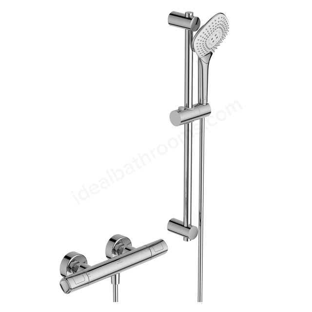 Ceratherm T100 exposed thermostatic shower mixer pack 