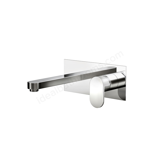 Essential Osmore Wall Mono Basin Mixer With Click Waste 1 Tap Hole Chrome