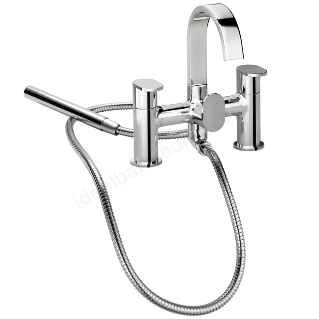Essential Osmore Bath Shower Mixer Including Shower Kit 2 Tap Holes - Chrome