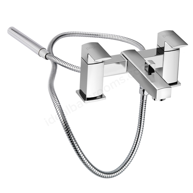 Essential Paron Bath Shower Mixer Including Shower Kit 2 Tap Holes - Chrome