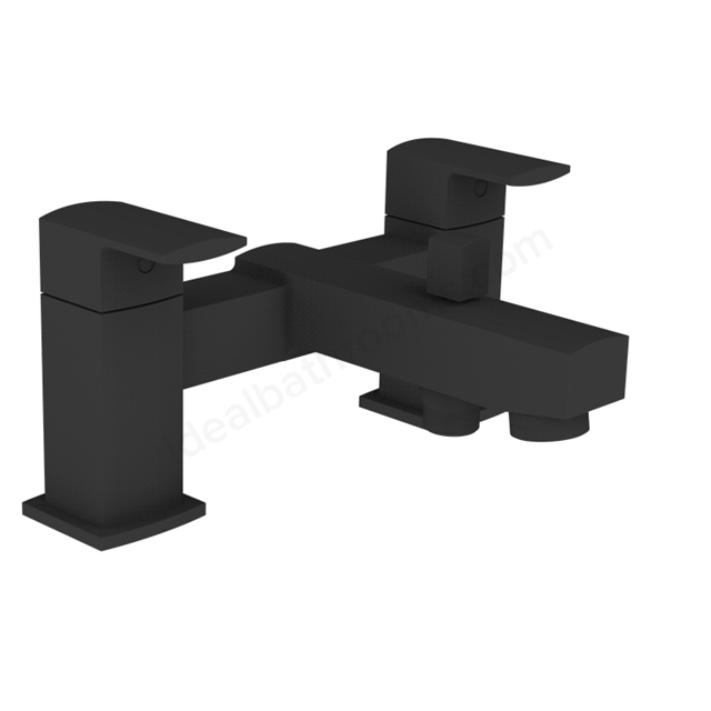 Essential Paron  Bath Shower Mixer Including Shower Kit 2 Tap Holes - Matt Black