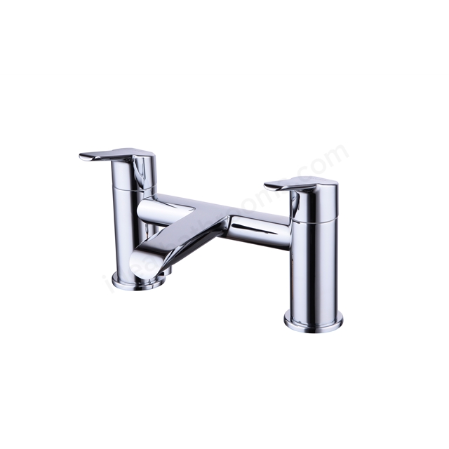 Essential Napo Bath Filler 2 Tap Holes - Chrome