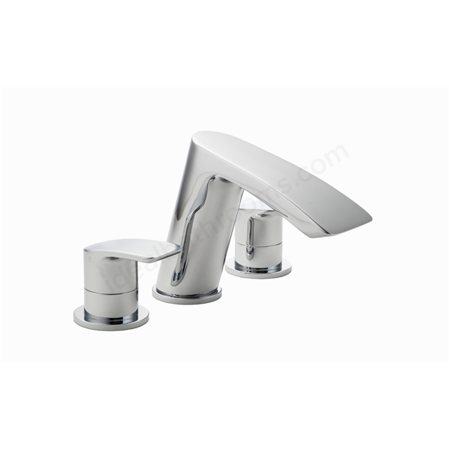 Essential Pisco 3 Tap Holes Bath Filler - Chrome