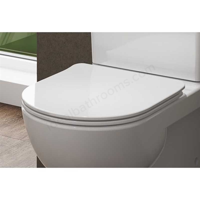 Roca Debba Standard Toilet Seat & Cover for Comfort Height WC Pan - White