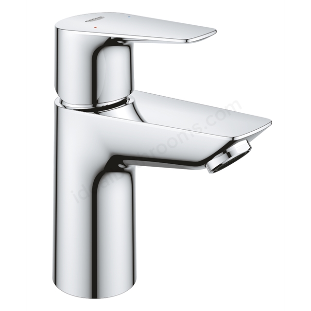 Grohe BauEdge; s-size; smooth body basin tap w/ pop up waste 