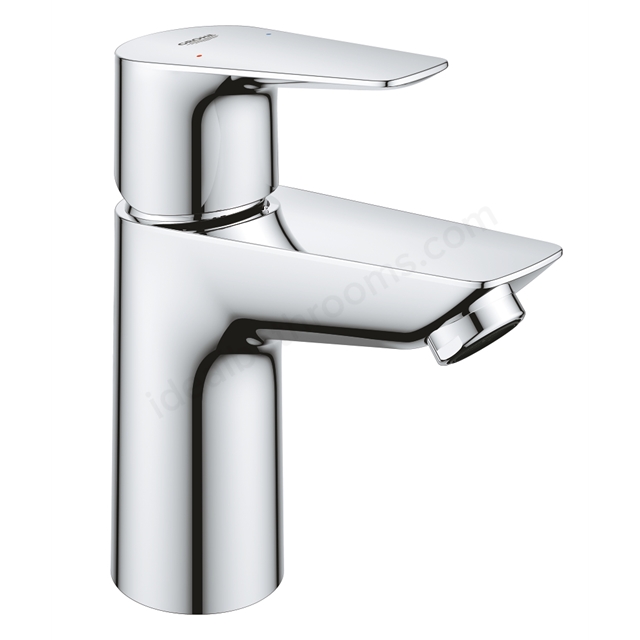 Grohe BauEdge; s-size; smooth body basin tap w/ pop up waste 