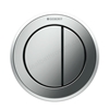 Geberit TYPE10 Dual Flush Button; for Concealed Cisterns 80mm; for Solid & Dry Walls; Matt/Gloss Chrome