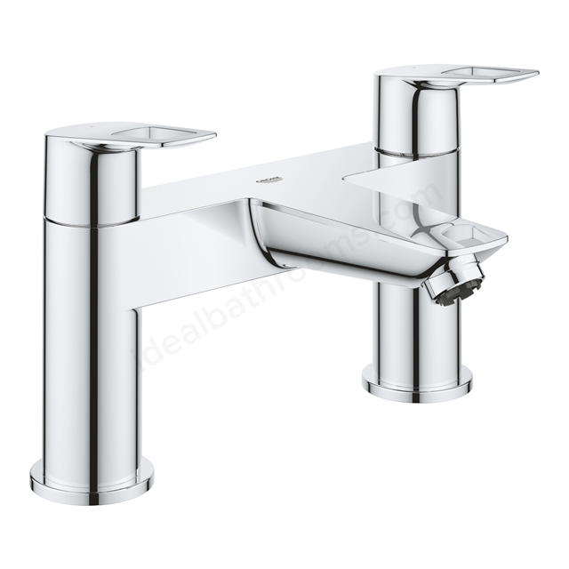 Grohe BauLoop Dual Lever Deck Mounted Bath Filler - Chrome