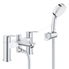 Grohe BauEdge Bath Shower Mixer with Hand Shower Kit - Chrome