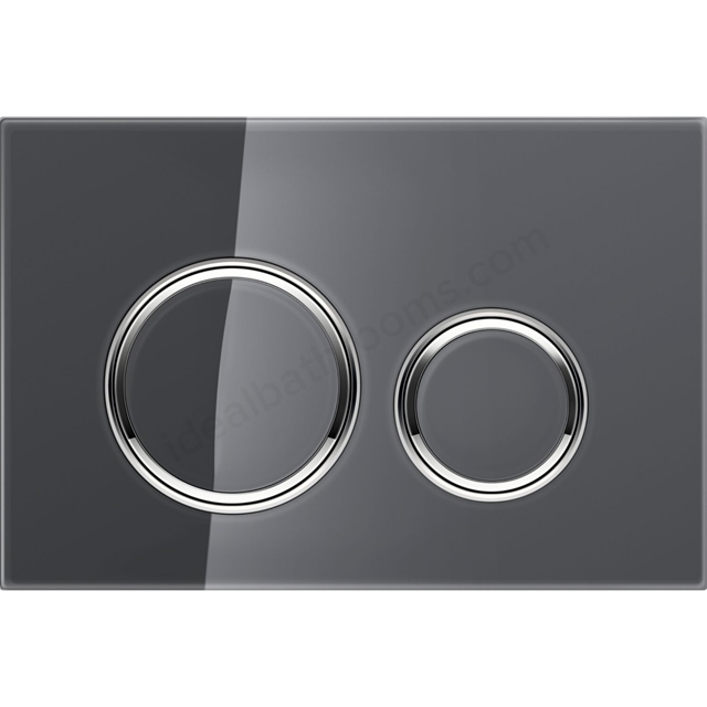 Geberit Sigma21 Dual Flush Plate - Lava Glass & Chrome
