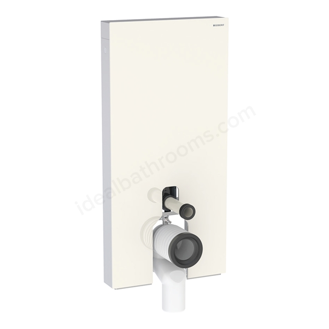 Geberit Monolith Plus for BTW WC; 101cm; Sand Grey Glass; Brushed Aluminium