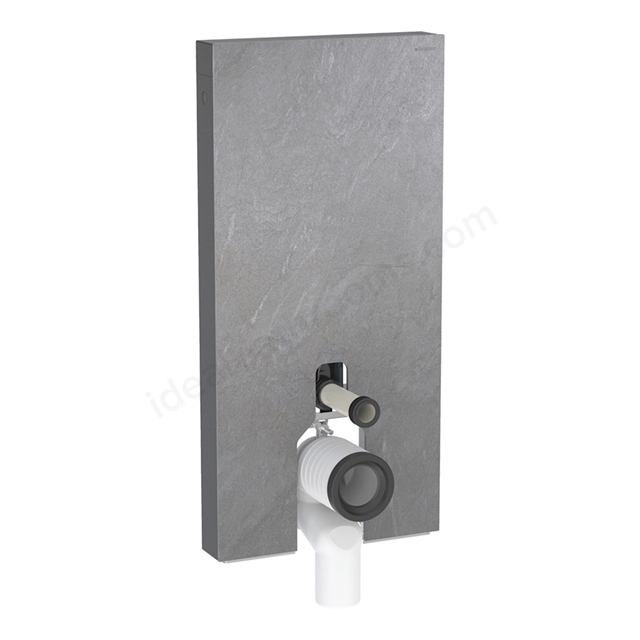 Geberit Monolith Plus for BTW WC; 101cm; Slate Stoneware; Black Chrome