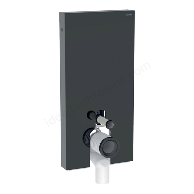 Geberit Monolith Plus for BTW WC; 101cm; Black Glass ; Black Chrome