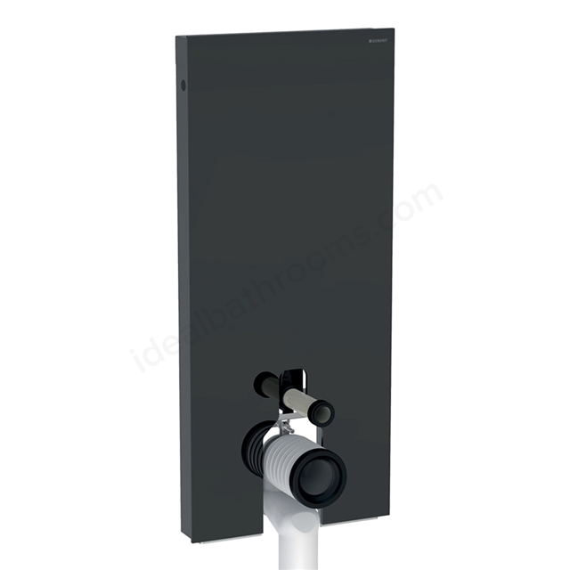 Geberit Monolith floorstanding WC114cm - Lava Glass/Black Chrome