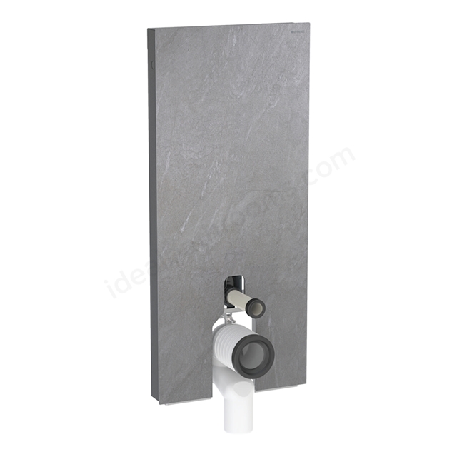 Geberit Monolith floor-standing WC114cm - Stoneware Slate/Black Chrome