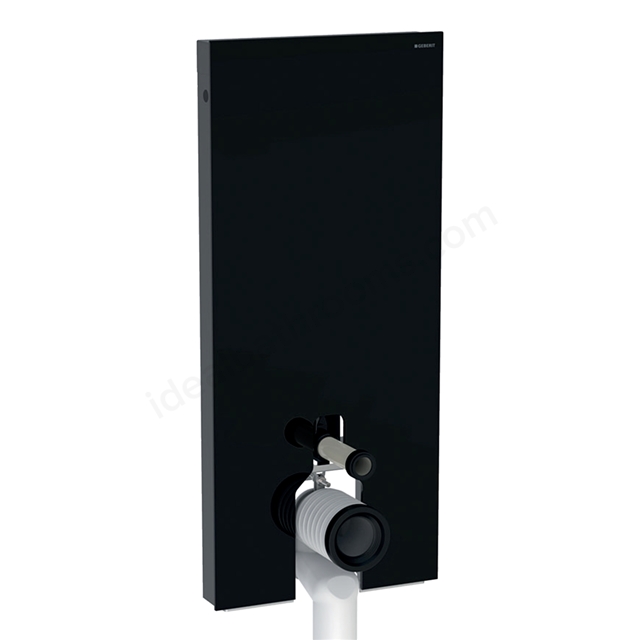 Geberit Monolith floor-standing WC114cm - Black Glass/Black Chrome