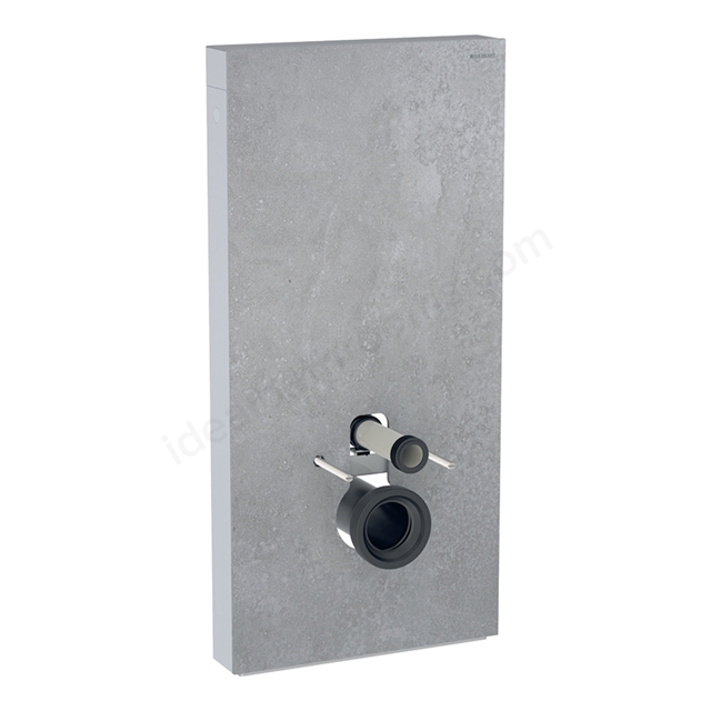 Geberit Monolith wall-hung WC; 101 cm - Stoneware Slate/Black Chrome