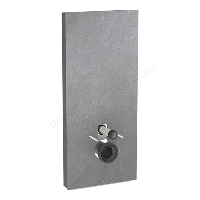 Geberit Monolith  wall-hung WC; 114 cm - Stoneware/Black Chrome