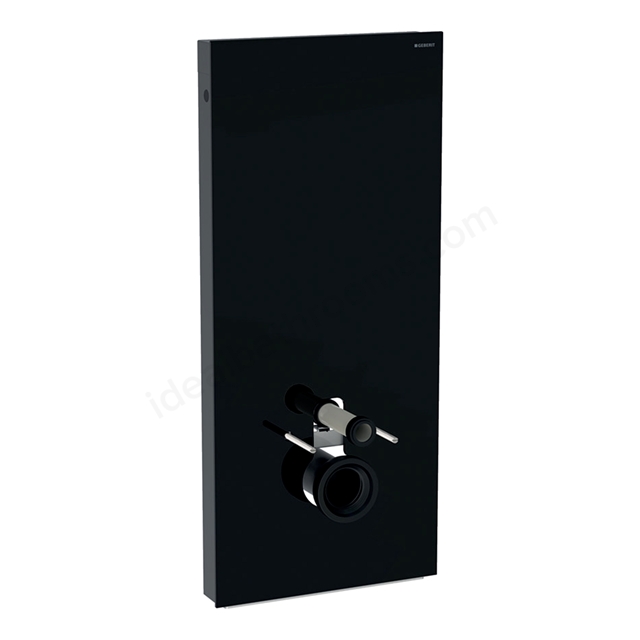 Geberit Monolith wall-hung WC 114 cm - Black Glass/Black Chrome