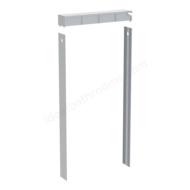 Geberit Customisable Monolith Lid & Side Claddings, 101cmH, Brushed Aluminium