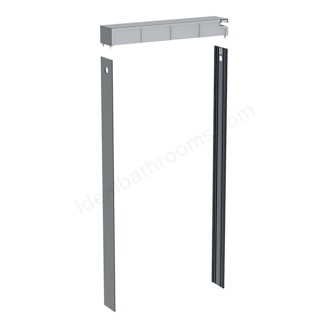 Geberit Customisable Monolith Lid & Side Claddings, 101cmH, Black Chrome