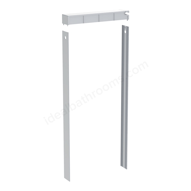 Geberit Customisable Monolith Lid & Side Claddings, 114cmH, Brushed Aluminium