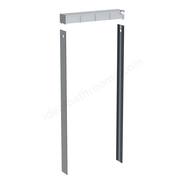 Geberit Customisable Monolith Lid & Side Claddings, 114cmH, Black Chrome