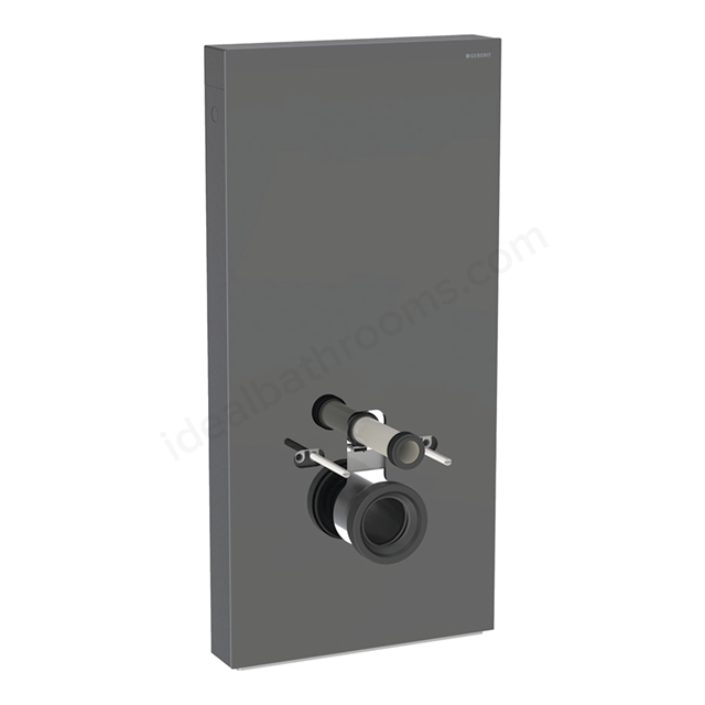 Geberit Monolith Plus for Wall Hung WC; 101cm; Lava Glass; Black Chrome