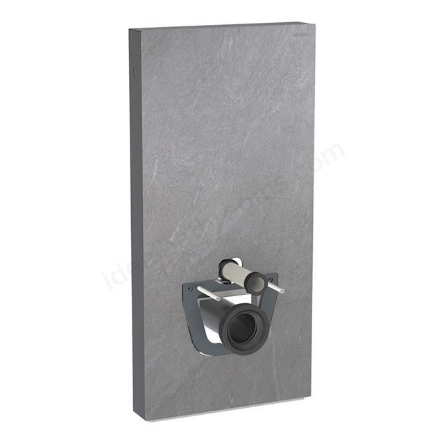 Geberit Monolith Plus for Wall Hung WC, 101cm, Slate Stoneware, Black Chrome