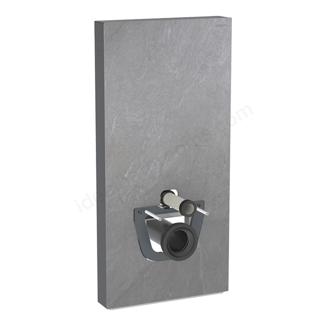 Geberit Monolith Plus for Wall Hung WC; 101cm; Slate Stoneware; Black Chrome