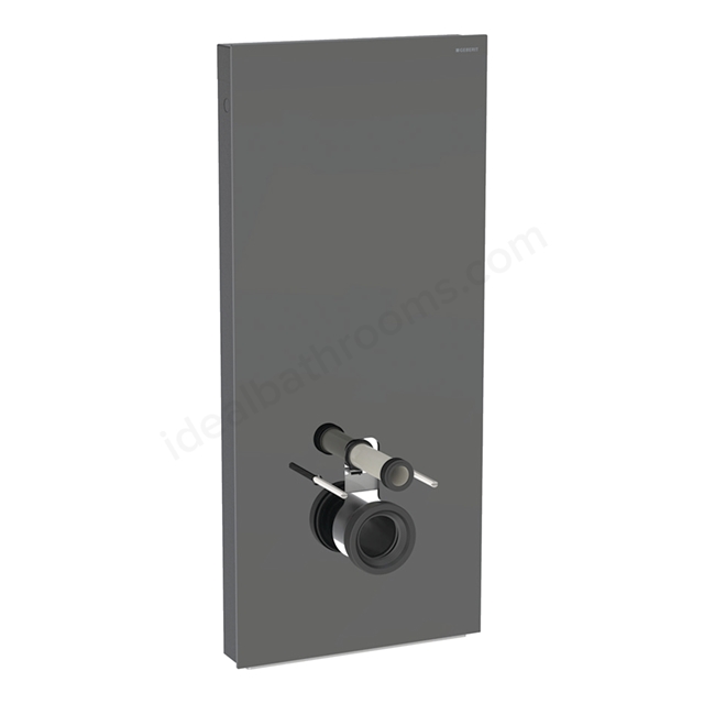 Geberit Monolith Plus for Wall Hung WC; 114cm; Lava Glass; Black Chrome