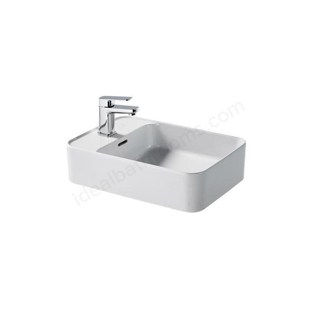 Ideal Standard Retail Strada II 500mm On Countertop Basin; 1 Tap Hole & Clicker Waste - White
