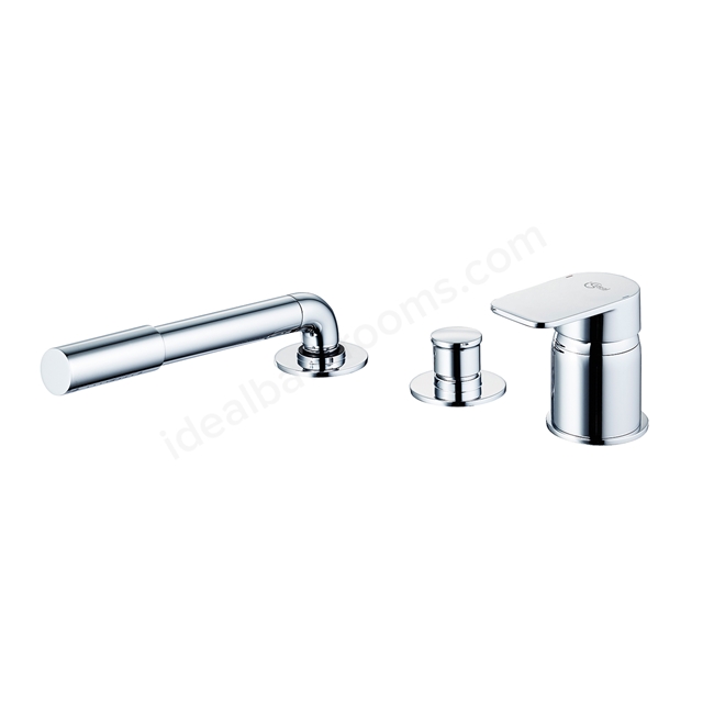 Ideal Standard Retail Tonic II Single Lever 3 Tap Hole Bath Shower Mixer with Diverter - Chrome