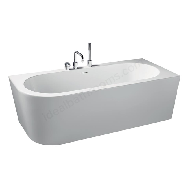 Ideal Standard Retail Adapto 178 x 78cm asymmetric double ended bath with clicker waste and slotted overflow; no tapholes - right hand