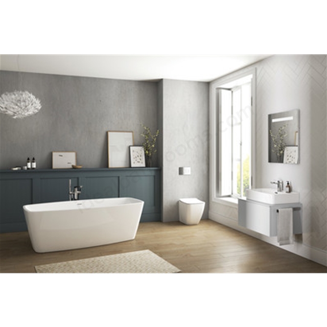 Ideal Standard Retail Adapto 1700x800mm Freestanding Bath with Clicker Waste and Slotted Overflow
