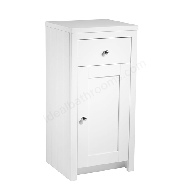 Tavistock Lansdown 400mm Storage Unit; 1 Door & 1 Drawer - Linen White