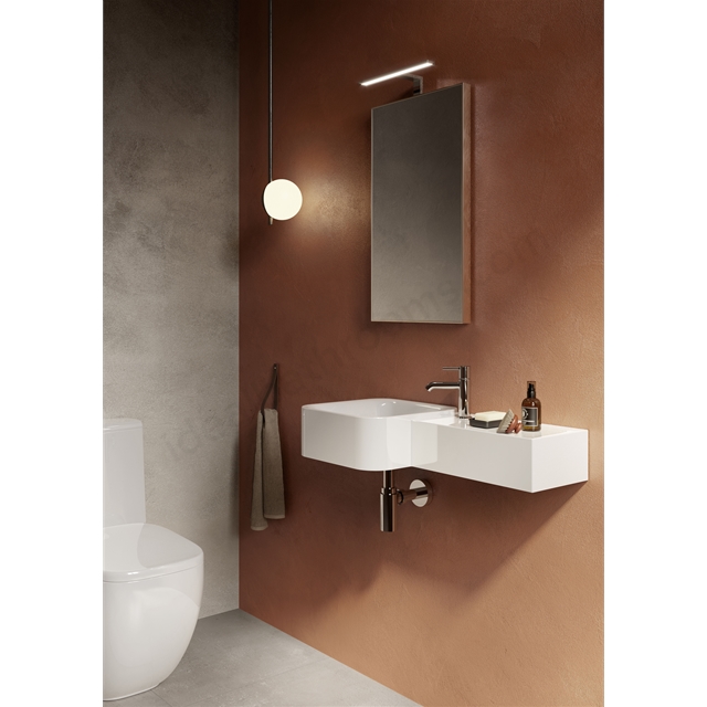 RAK Ceramics Petit Square Wash Basin - Left Ledge