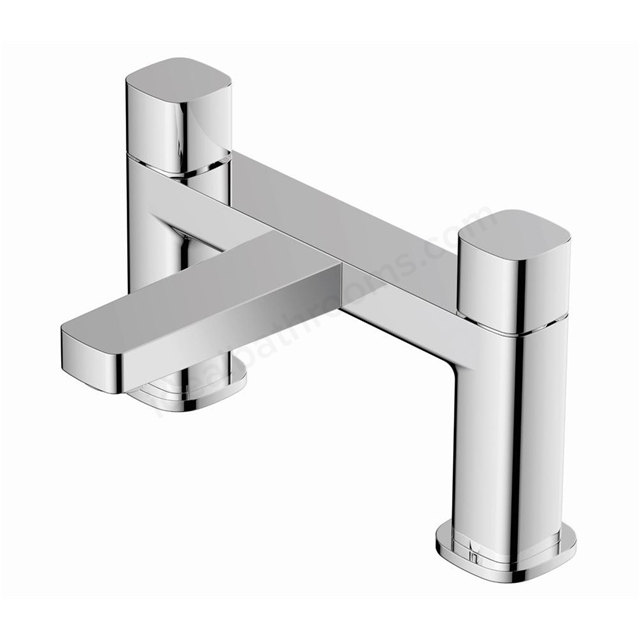 RAK Ceramics Petit Square Deck Bath Filler - Chrome