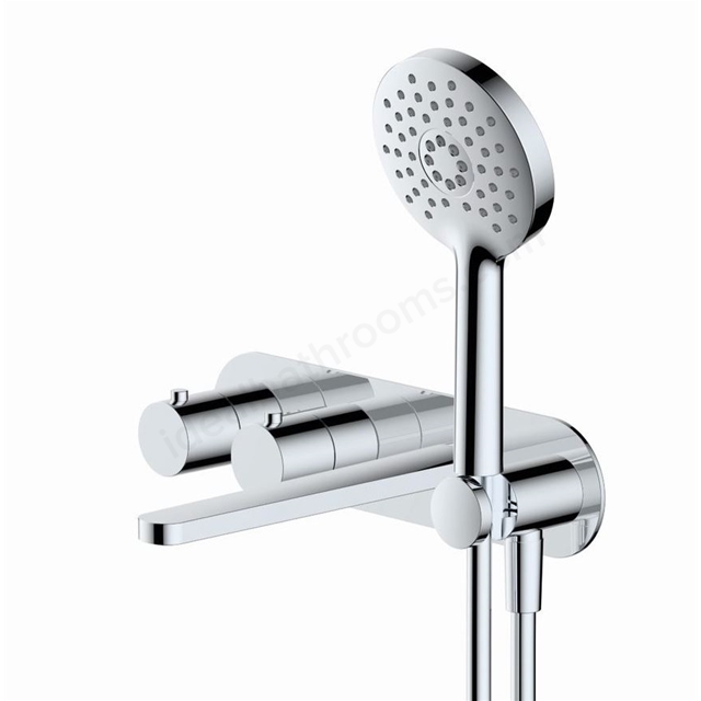 RAK Ceramics Petit Round Thermostatic Bath Shower Mixer Dual Outlet - Chrome