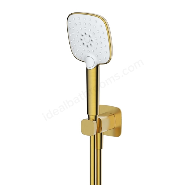 RAK Ceramics Petit Square Wall Mounted Shower Set (Brushed Gold)