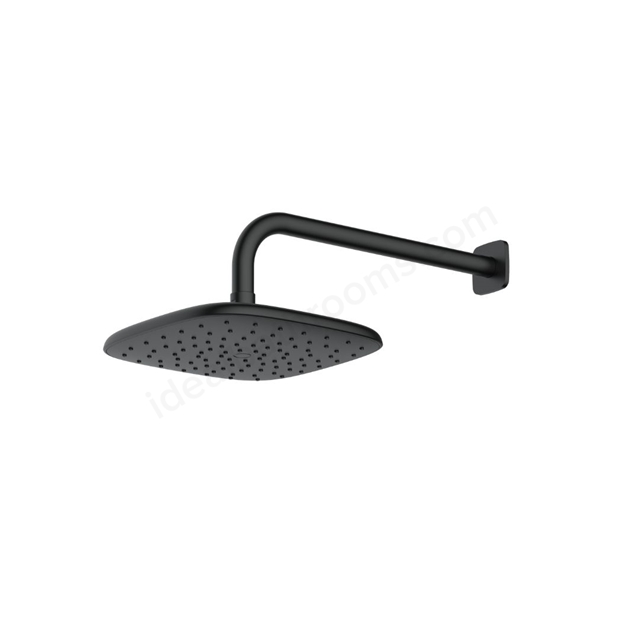 RAK Ceramics Petit Square Wall Mounted Rain Shower Head in Matt Black