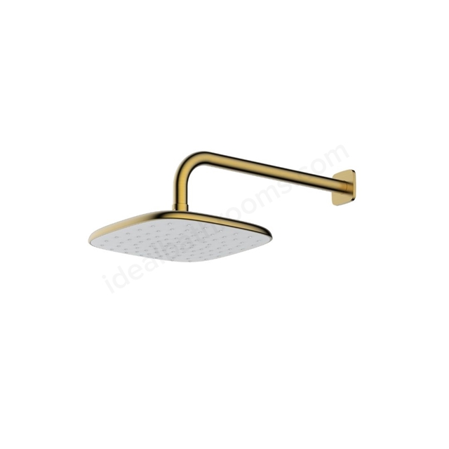 RAK Ceramics Petit Square Wall Mounted Rain Shower Head in Brush Gold