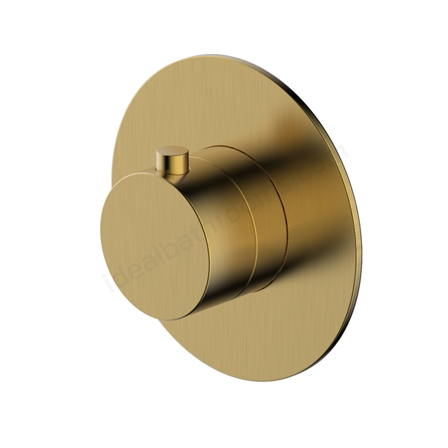 RAK Ceramics Petit Round Concealed Thermostatic Valve (Brushed Gold)